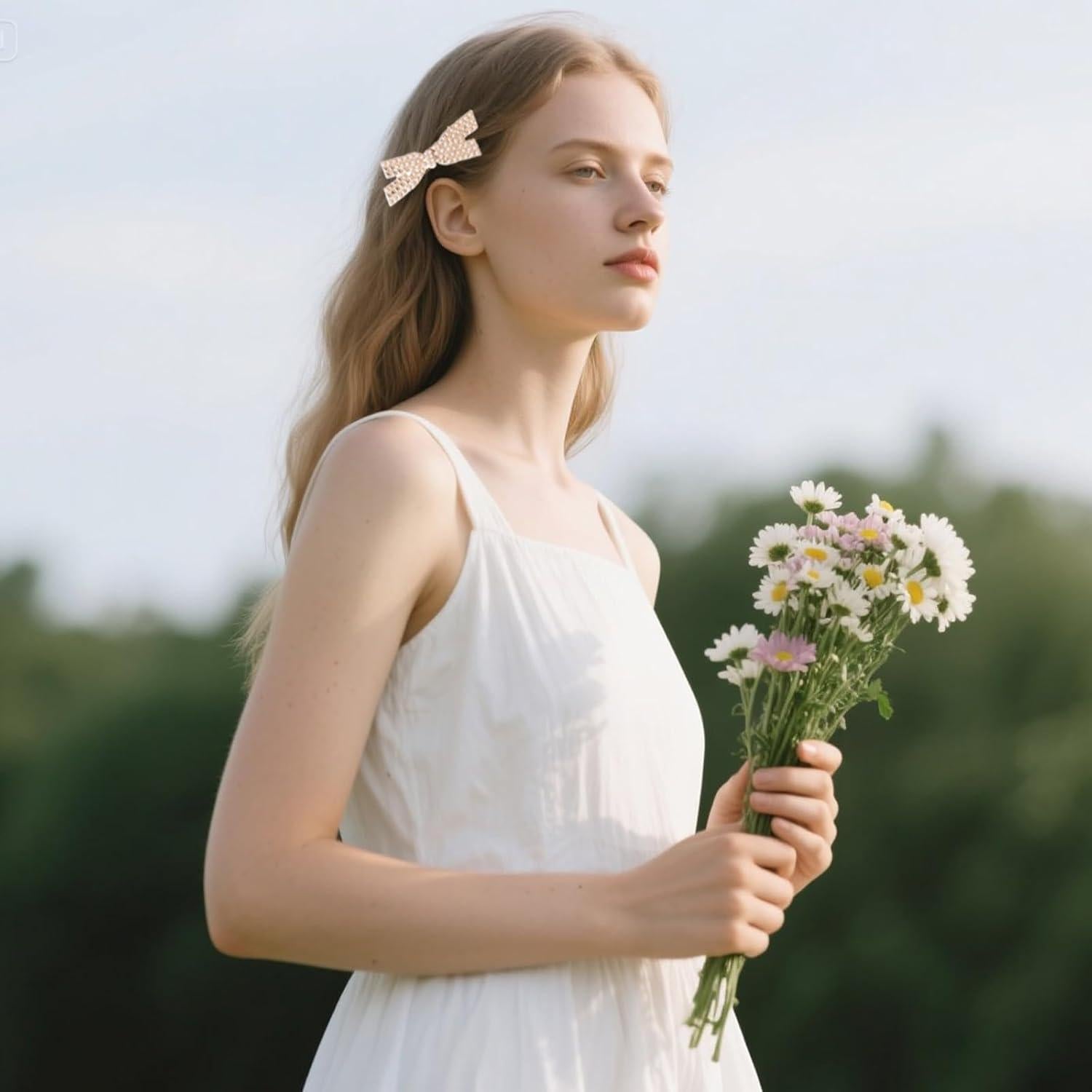 12 Clips de Pelo de Perlas OQXEJPHFN - Antideslizantes 5cm