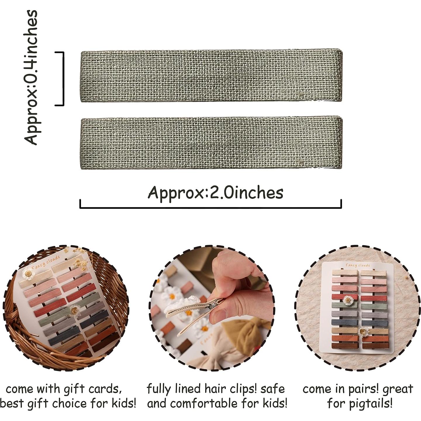 Pinzas para el cabello FANCY CLOUDS 20 piezas colores surtidos