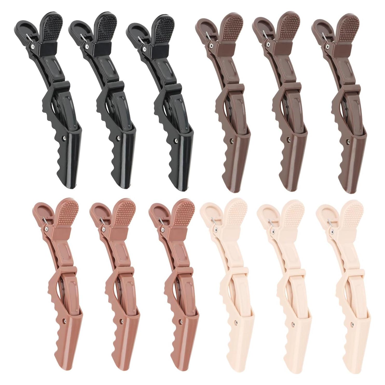 YISSION 12 Clips de Pelo Cocodrilo Grande Sin Pliegues