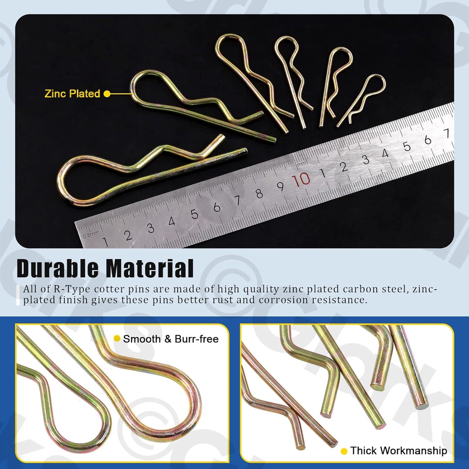 Kit 175 Pcs Pasadores Cotter R Glarks Acero Galvanizado