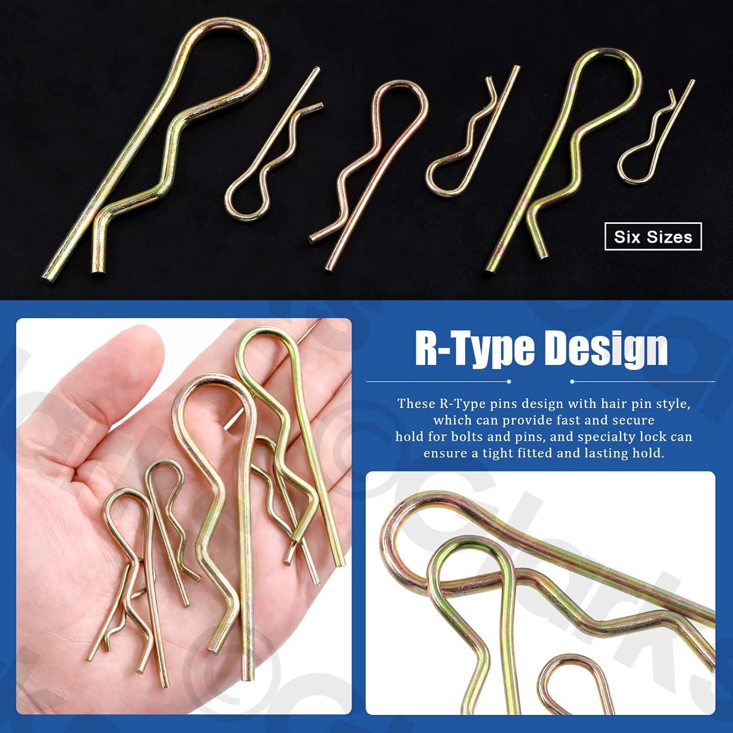 Kit 175 Pcs Pasadores Cotter R Glarks Acero Galvanizado