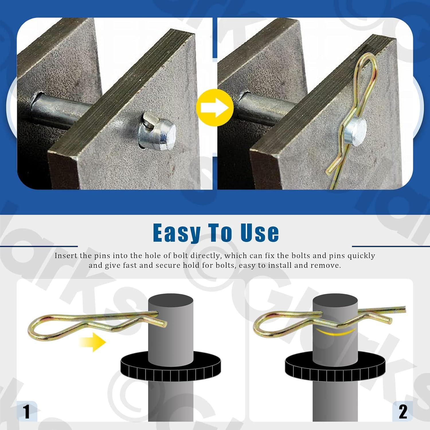 Kit 175 Pcs Pasadores Cotter R Glarks Acero Galvanizado