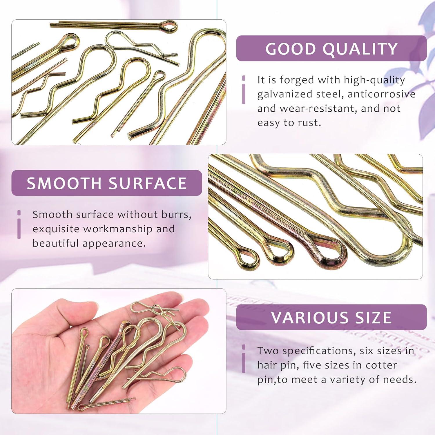 Kit 208 Pasadores de Seguridad Acero Inoxidable Swpeet