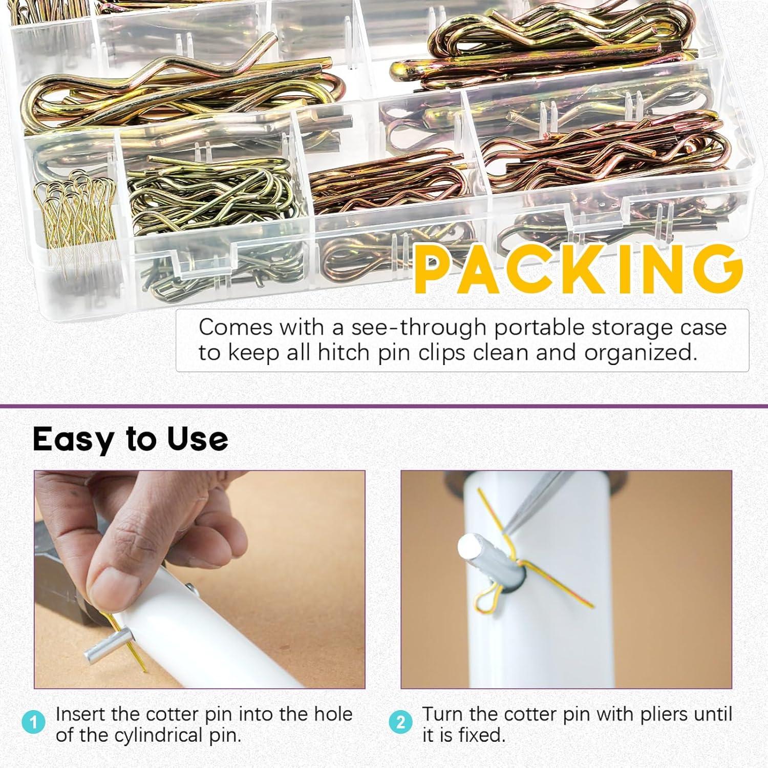 Kit 208 Pasadores de Seguridad Acero Inoxidable Swpeet