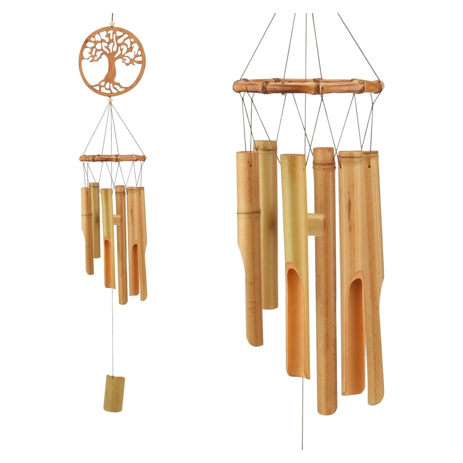 Campanas de Viento de Bambú XINRUI 87.6 cm Decoración Jardín