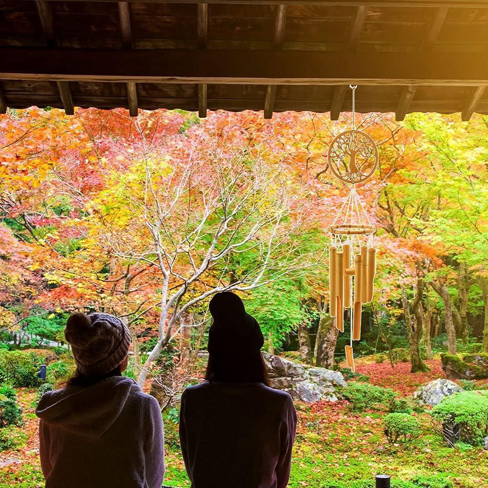 Campanas de Viento de Bambú XINRUI 87.6 cm Decoración Jardín