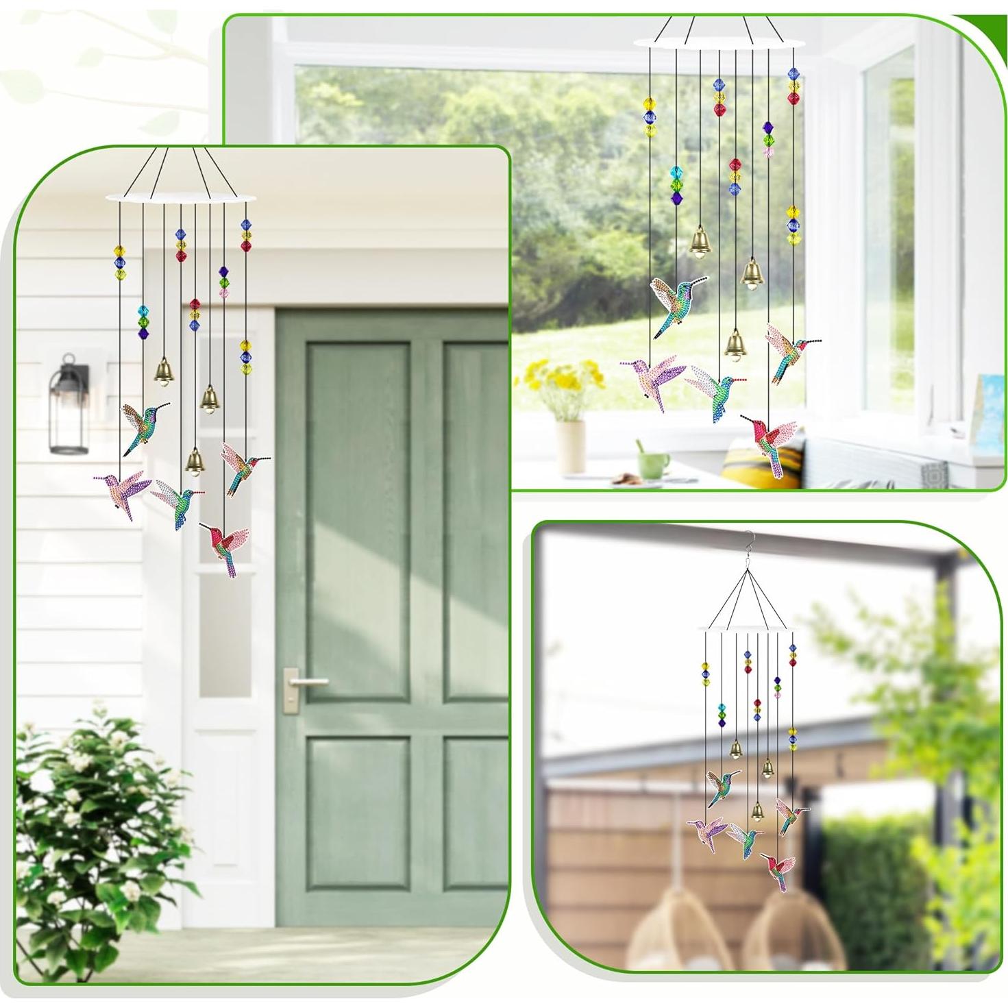 Kit de Pintura de Diamante Vcekract Colibrí 5D para Jardín