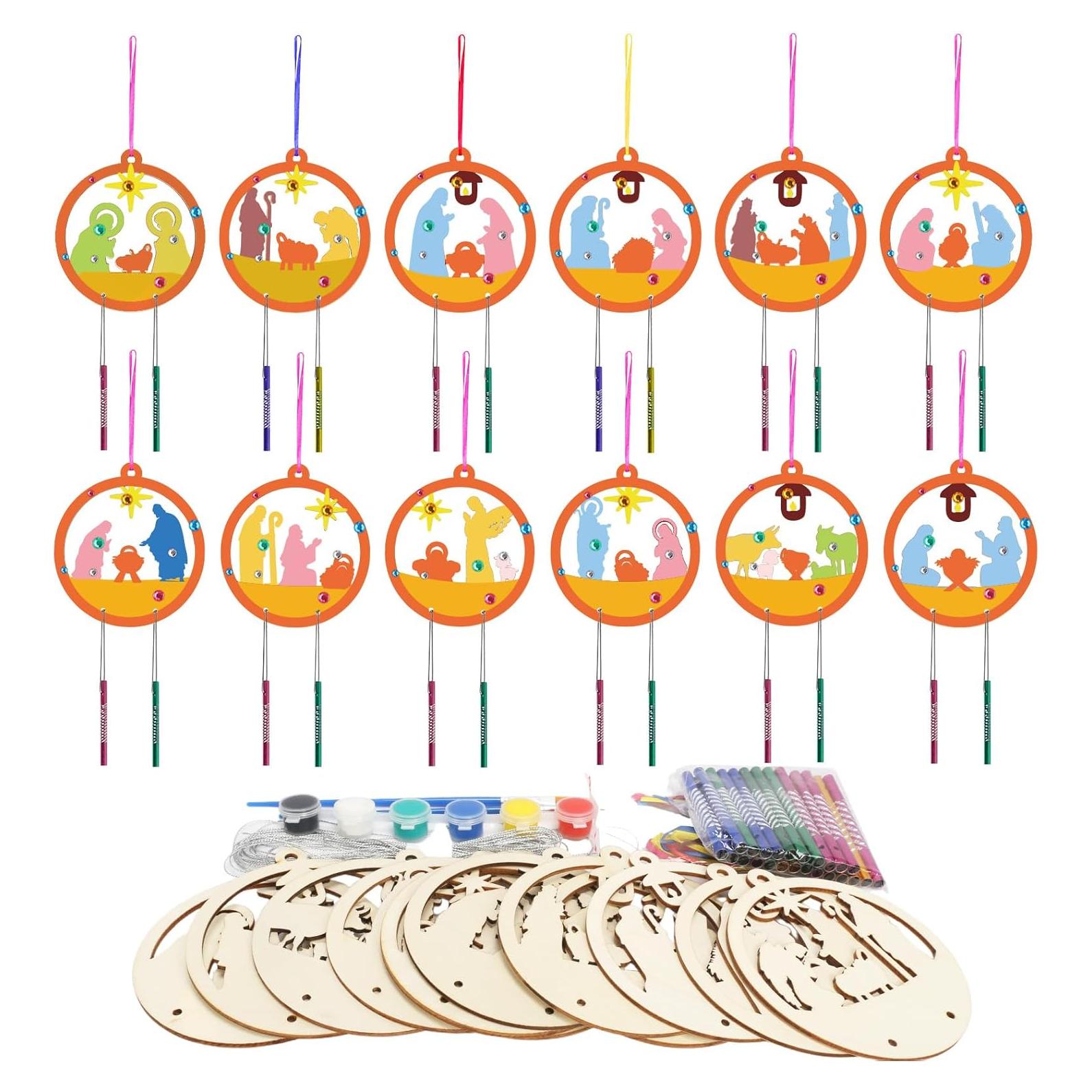 Kit de Manualidades de Natividad Fennoral para Niños 12 Piezas