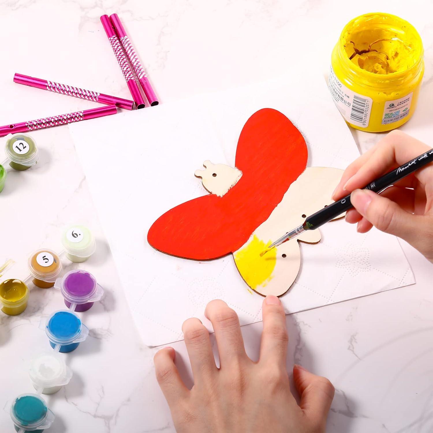 Kit de Campanas de Viento Tuanse 36 Piezas Madera DIY