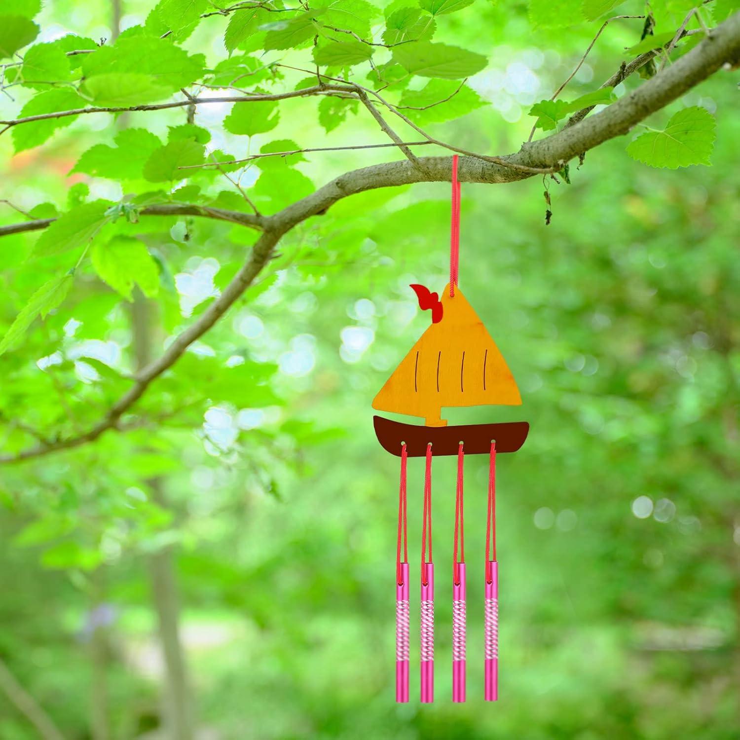 Kit de Campanas de Viento Tuanse 36 Piezas Madera DIY