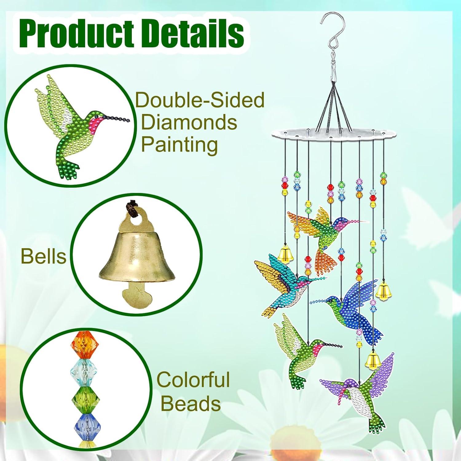 Kits de Pintura de Diamante Colibrí JeCuiK 3D Decoración Jardín