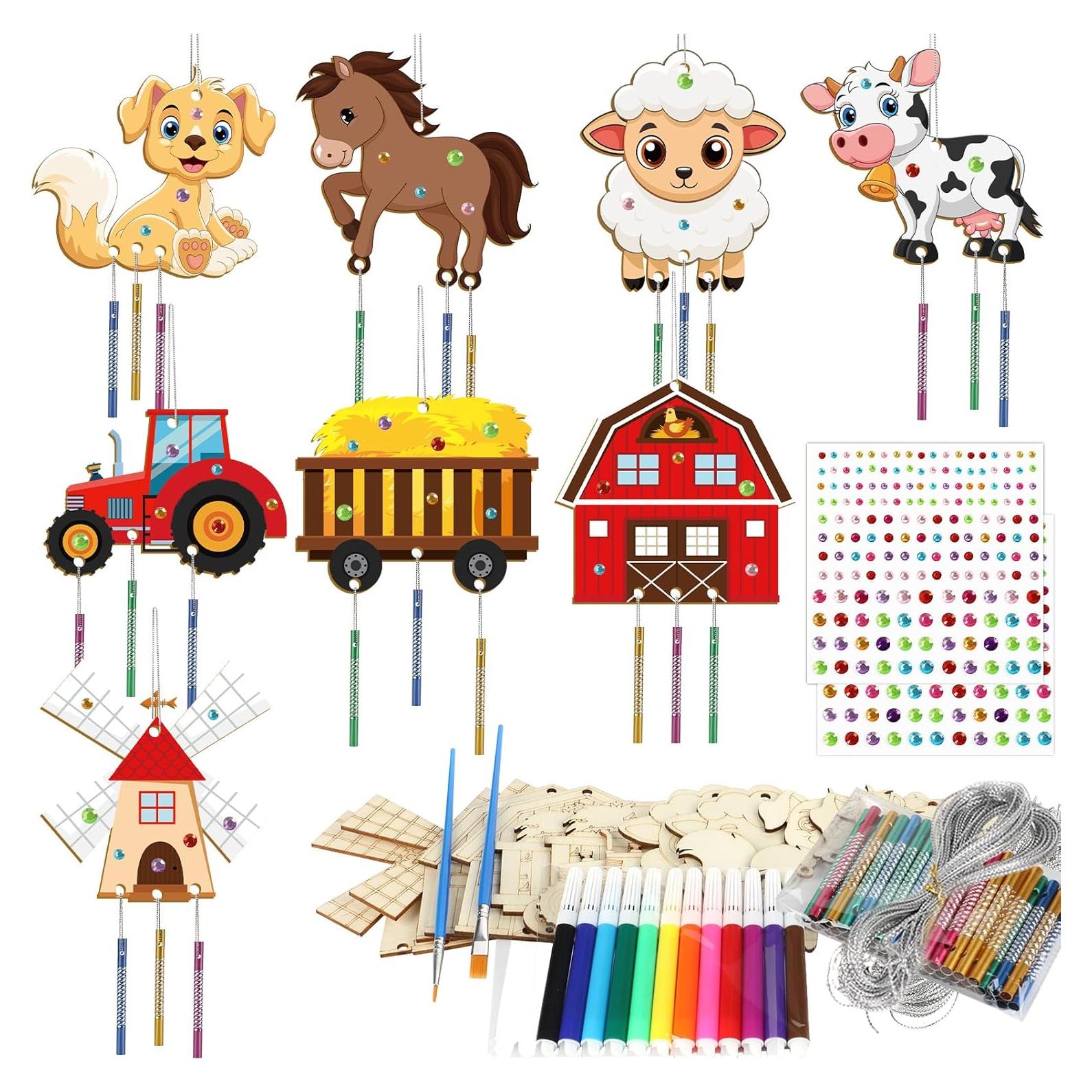 Kit de Campanas de Viento de Madera Gisgfim para Niños - 64 Piezas