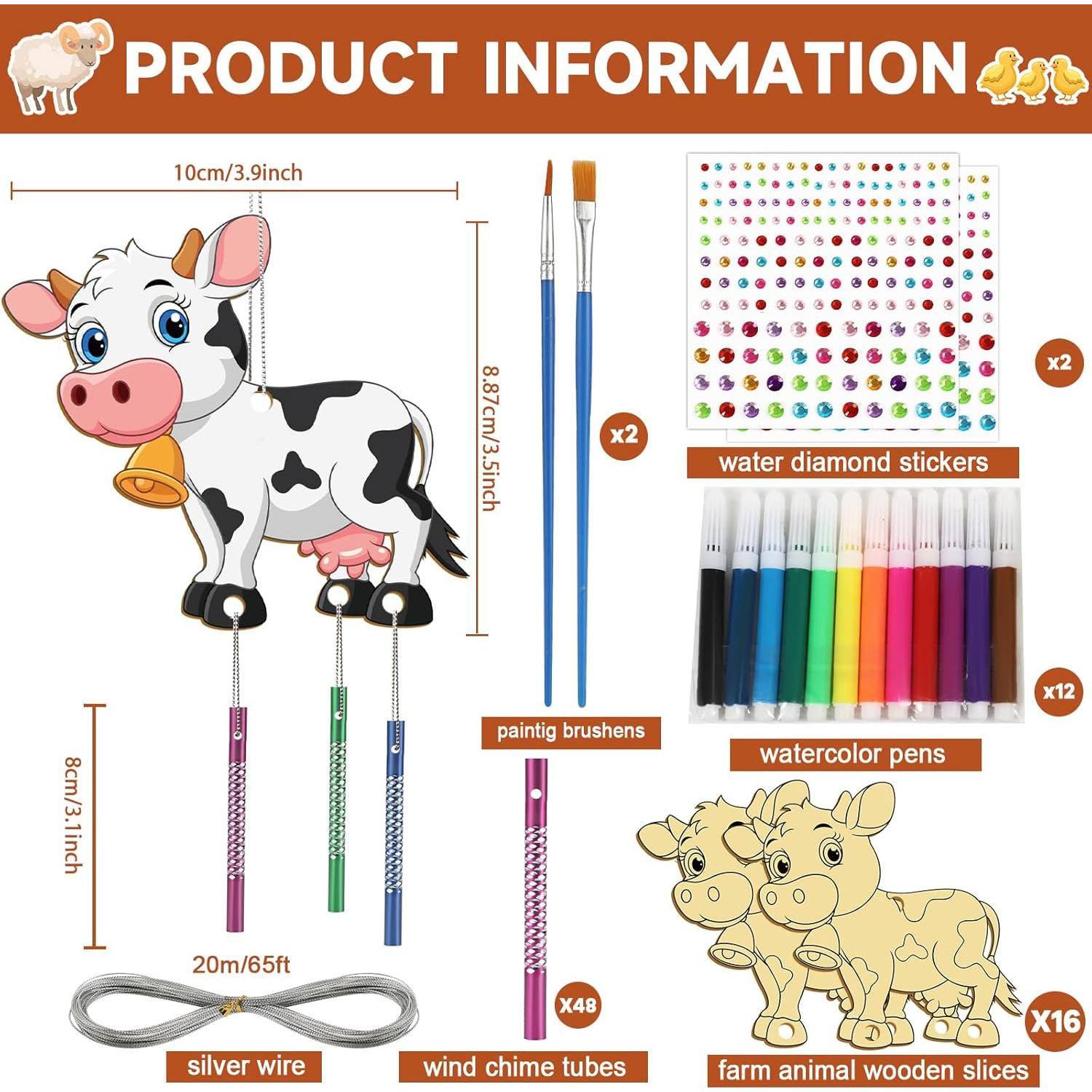 Kit de Campanas de Viento de Madera Gisgfim para Niños - 64 Piezas