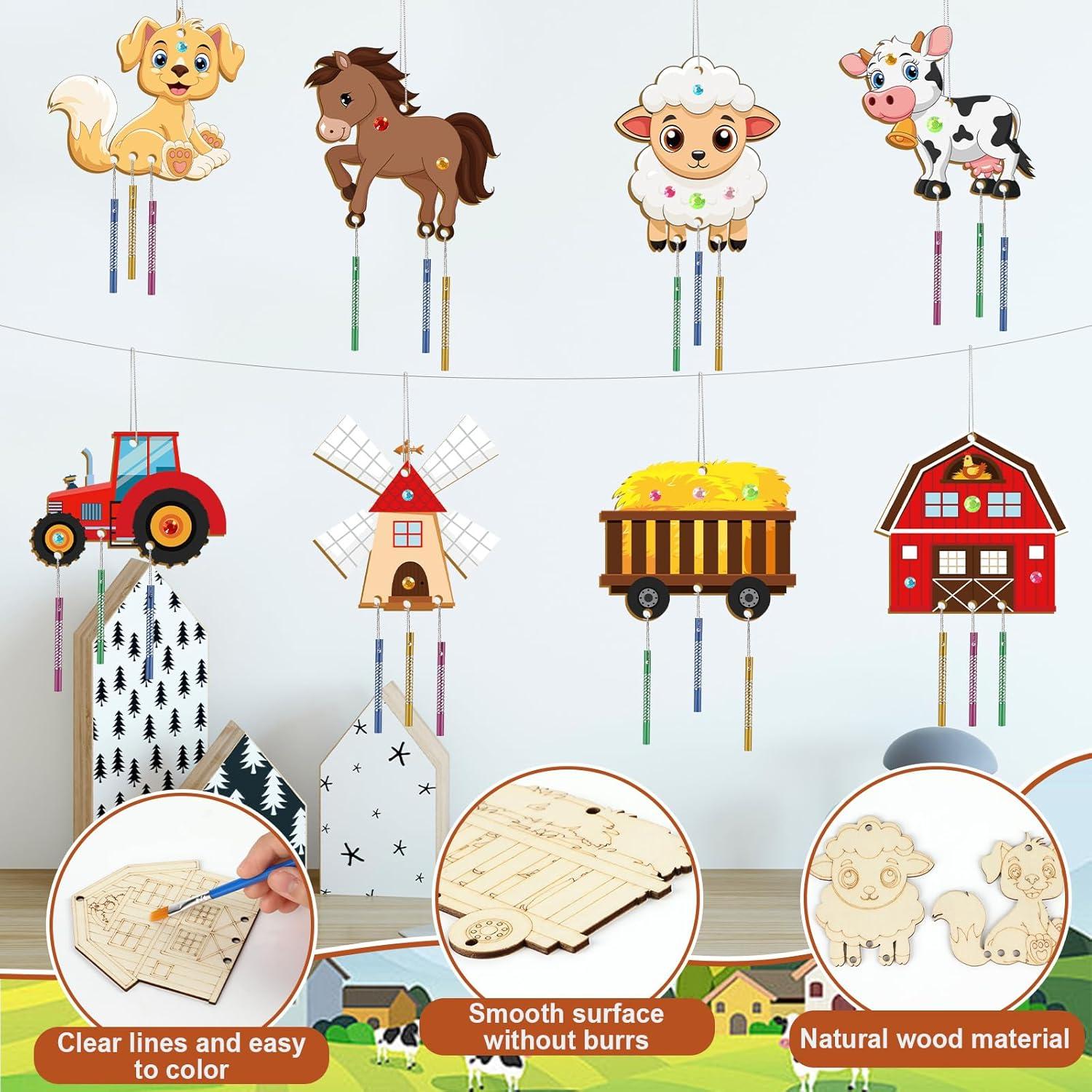 Kit de Campanas de Viento de Madera Gisgfim para Niños - 64 Piezas