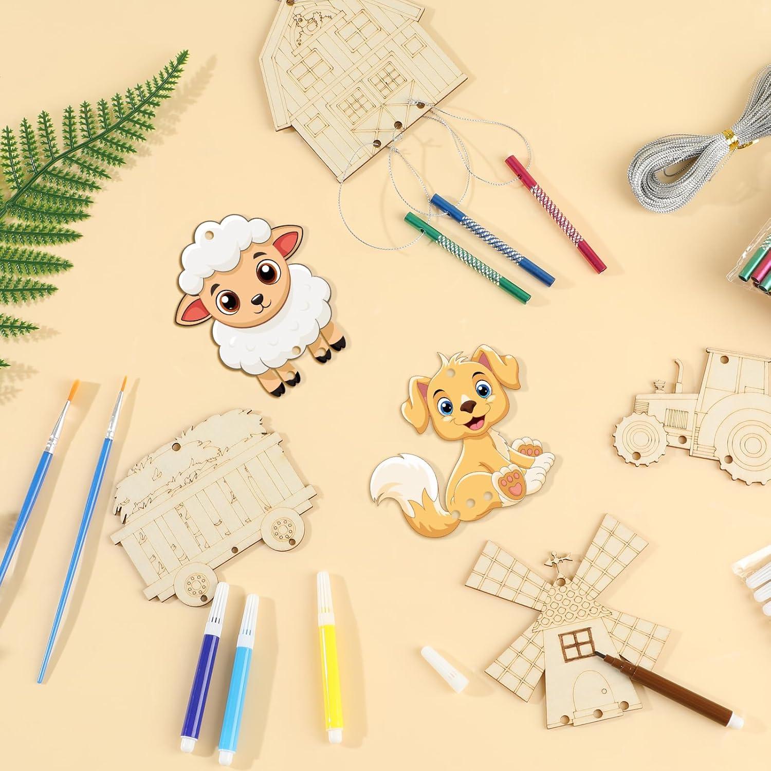 Kit de Campanas de Viento de Madera Gisgfim para Niños - 64 Piezas