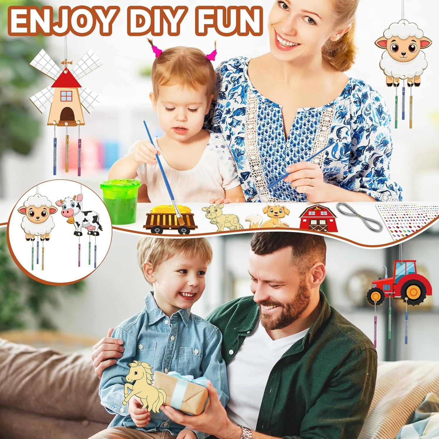 Kit de Campanas de Viento de Madera Gisgfim para Niños - 64 Piezas