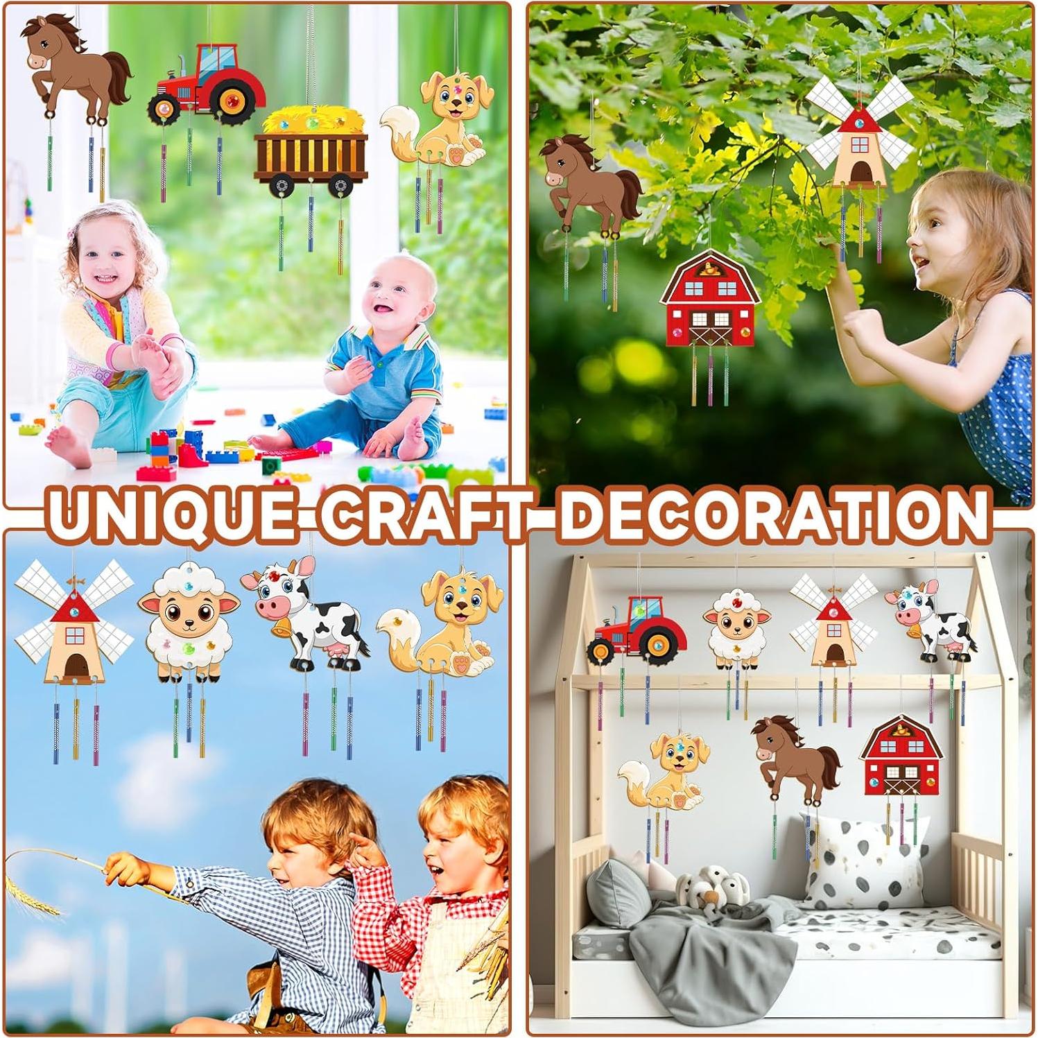 Kit de Campanas de Viento de Madera Gisgfim para Niños - 64 Piezas