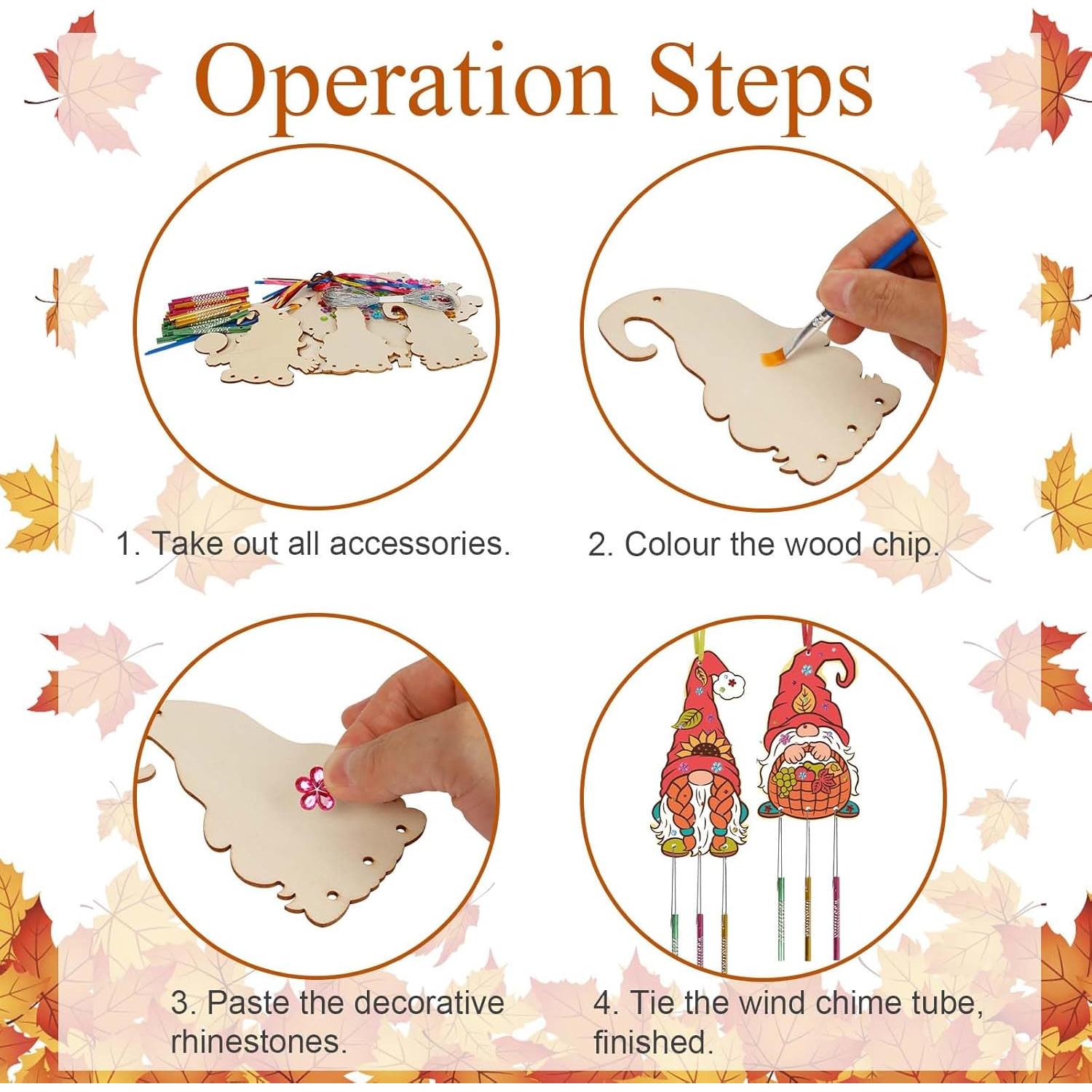 Kits de Manualidades de Otoño ZEELONA para Niños - 10 Piezas DIY