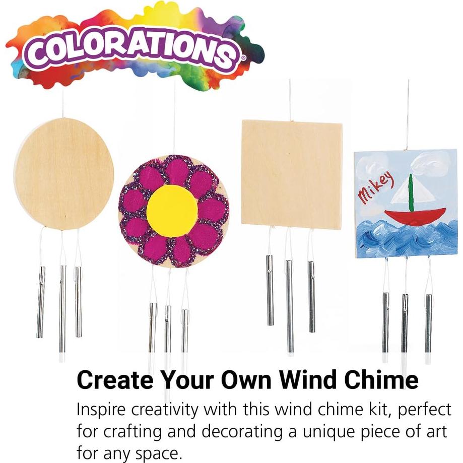 Set de 12 Carillones de Madera Coloraciones para Decorar