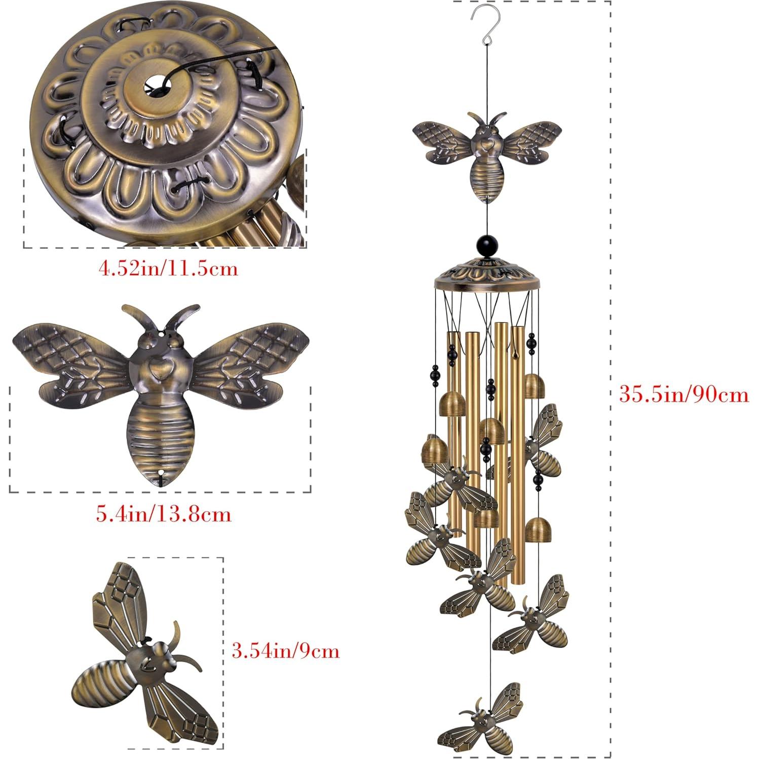 Campanas de Viento de Abeja ME9UE de Bronce 90cm Decorativas