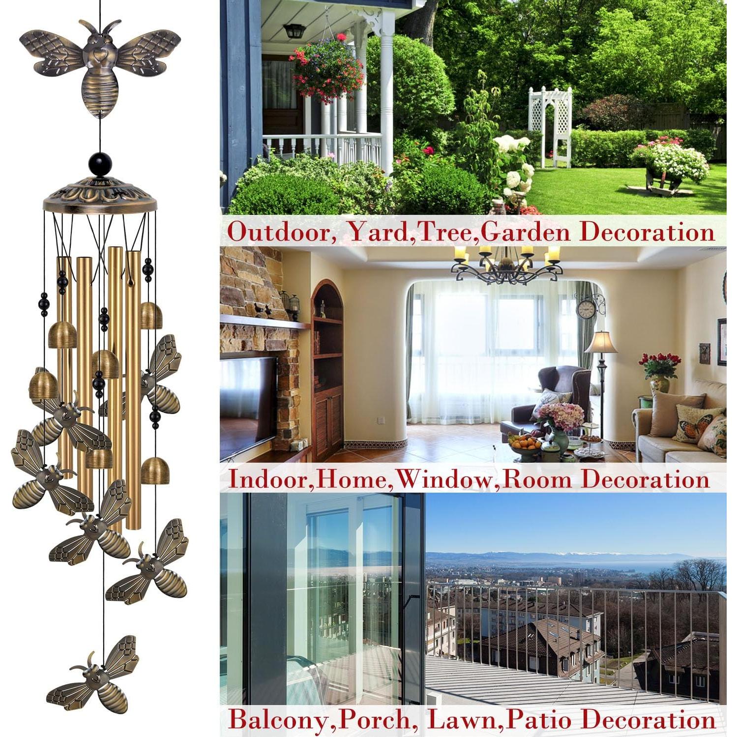 Campanas de Viento de Abeja ME9UE de Bronce 90cm Decorativas