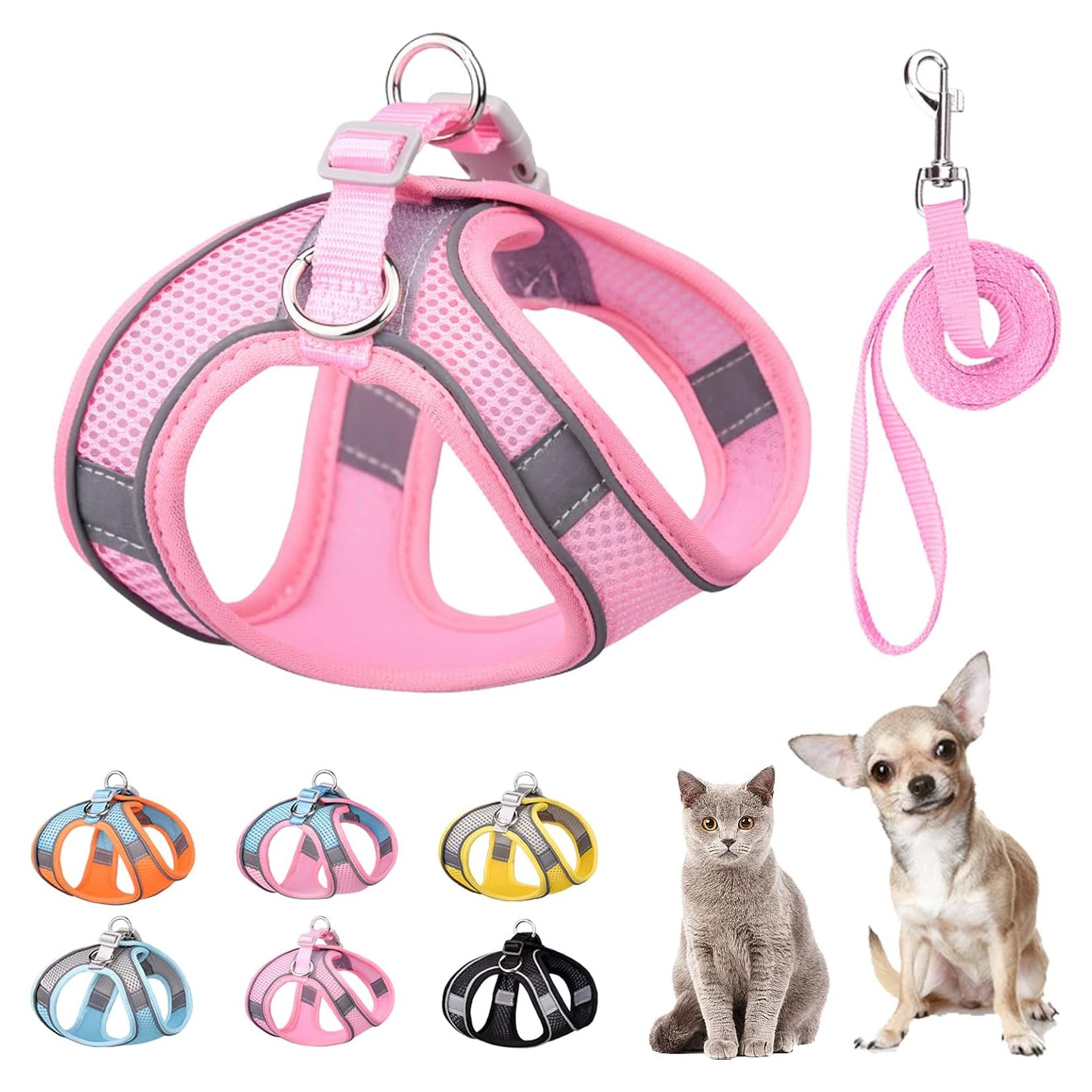 Arnés y Correa para Perros Pequeños PETPUBGNZS Rosa XXS