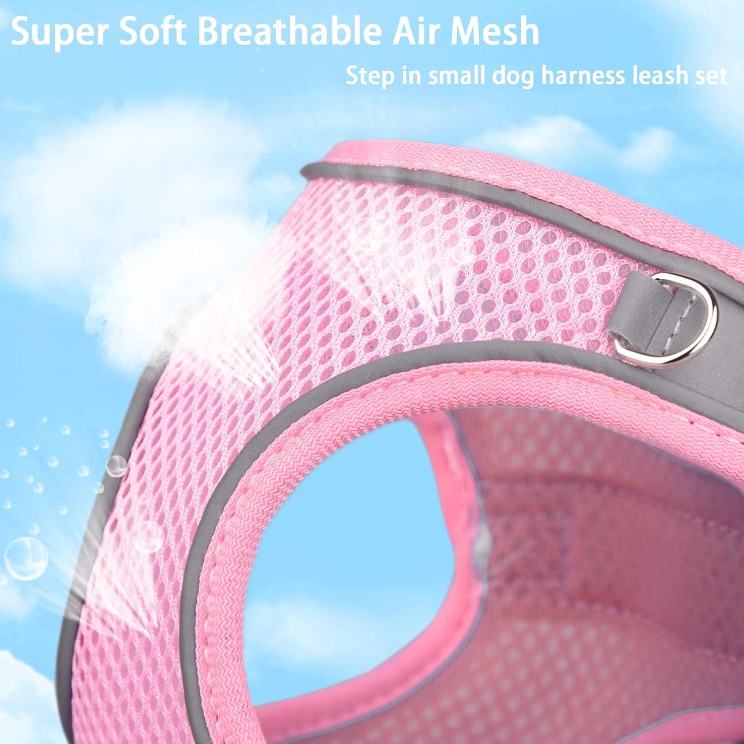 Arnés y Correa para Perros Pequeños PETPUBGNZS Rosa XXS