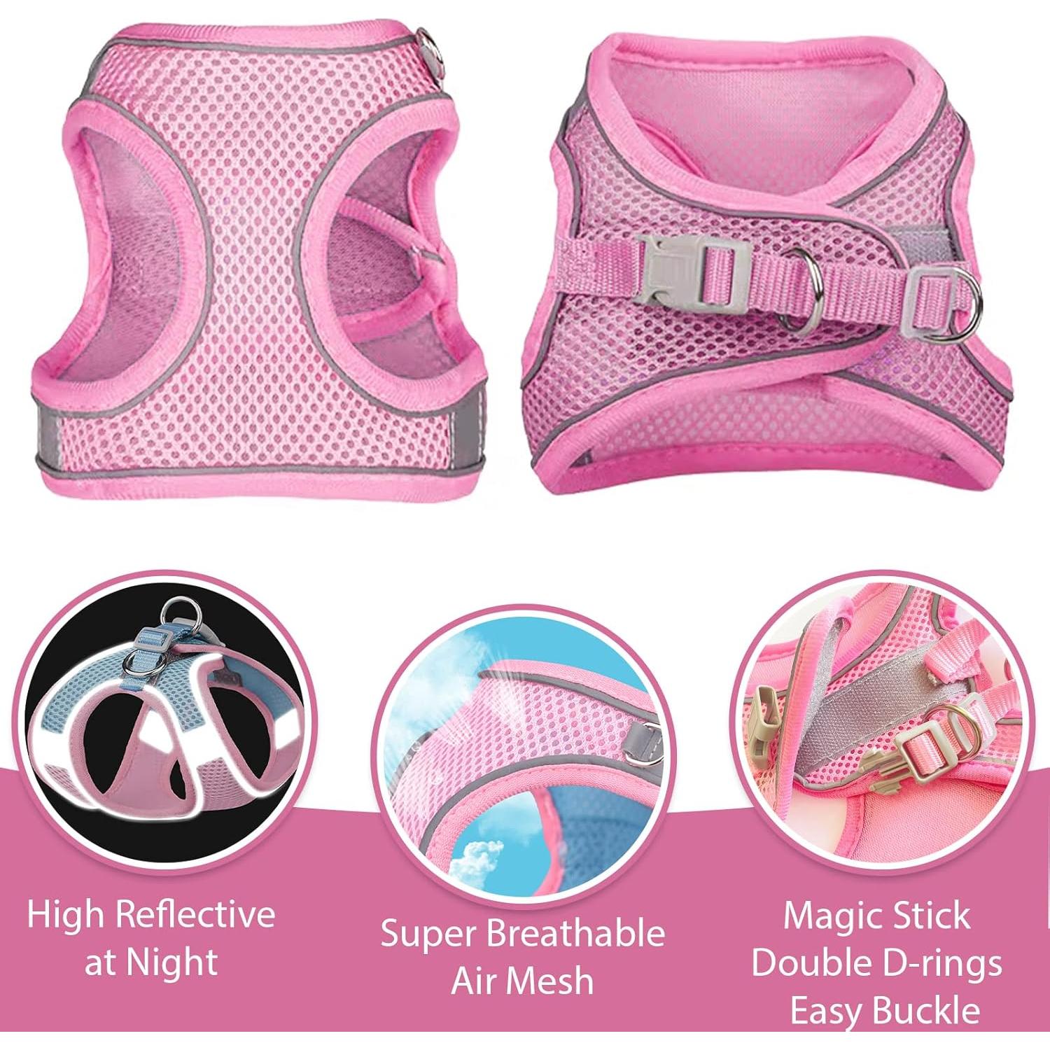 Arnés y Correa para Perros Pequeños PETPUBGNZS Rosa XXS