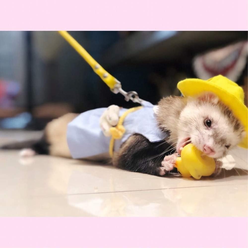 Conjunto Ropa para Hurón Angora con Correa Ajustable Azul