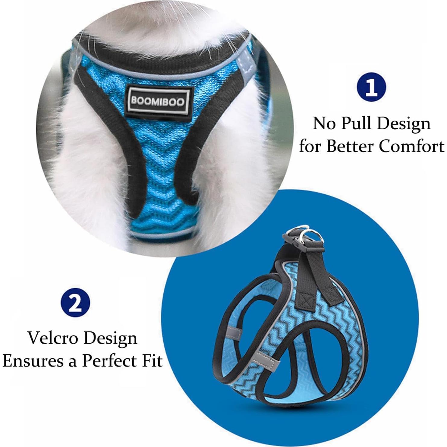 Arnés Reflectante Ajustable BOOMIBOO para Perros XXS Rosa