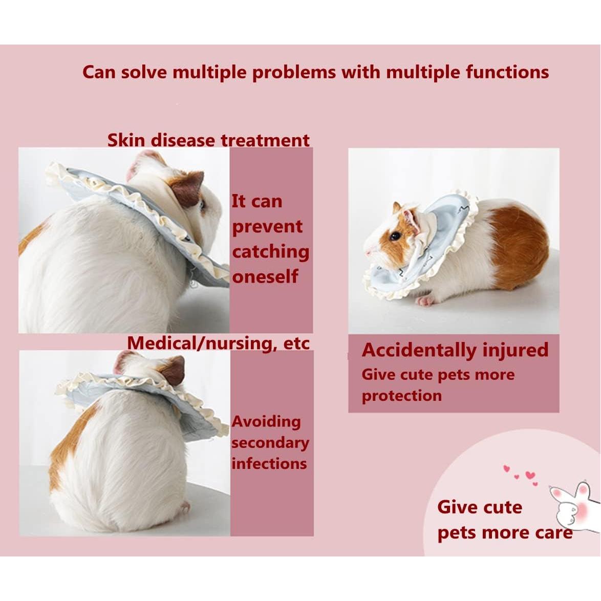 Collar de Recuperación Ajustable KUNBIUH para Conejos y Chinchillas (S)