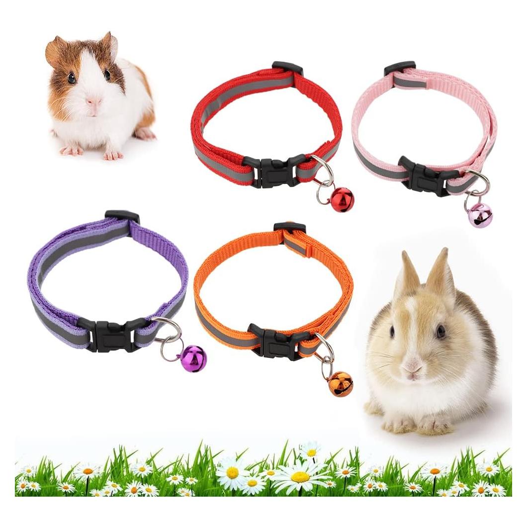 Collares Ajustables para Conejos y Cobayas DQITJ - 4 Piezas