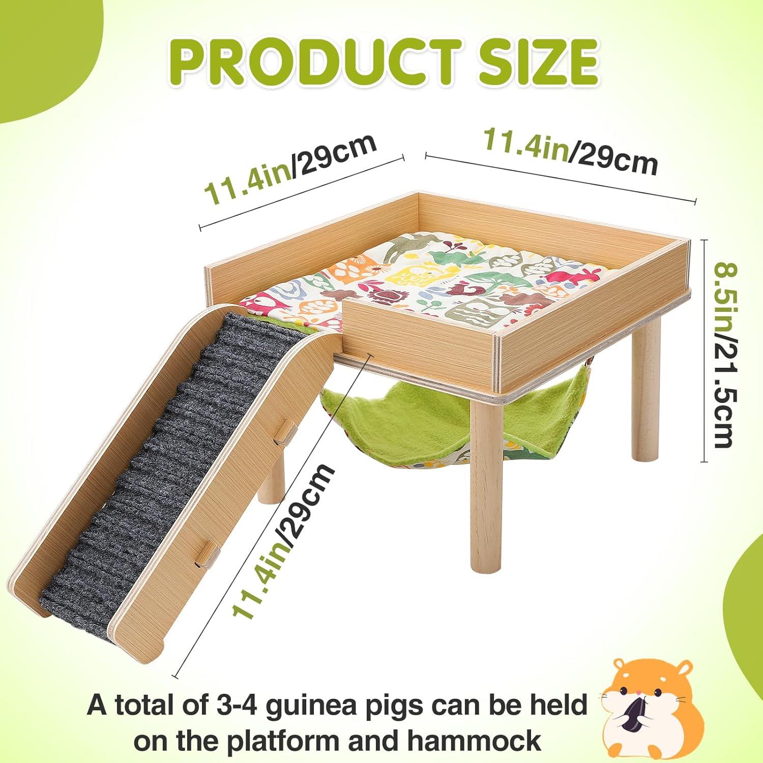 Hamaca para Cobayas MEWTOGO con Plataforma y Escaleras 29x29cm
