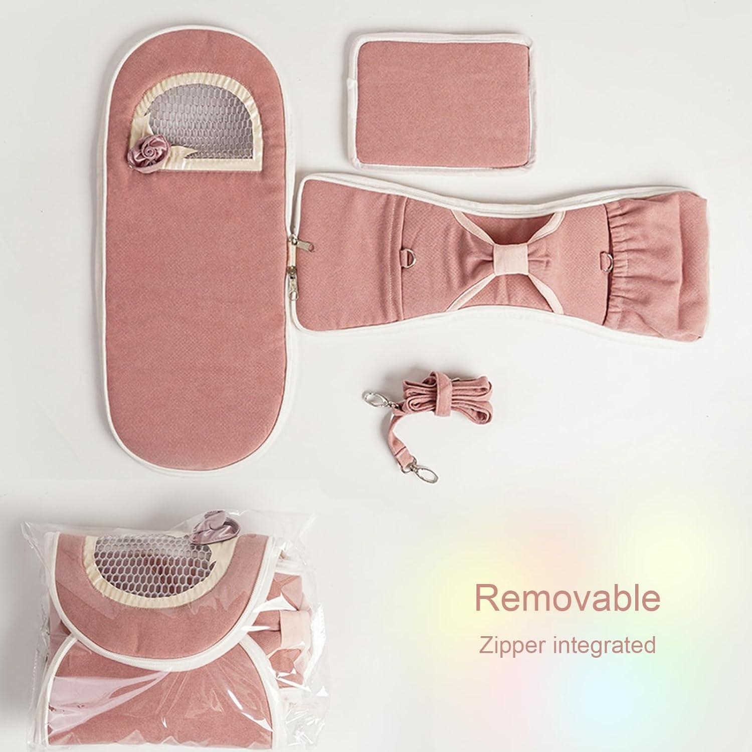 Bolsa de Viaje para Mascotas Pequeñas ABLAZEZAI Rosa 24.6x17x19.1cm