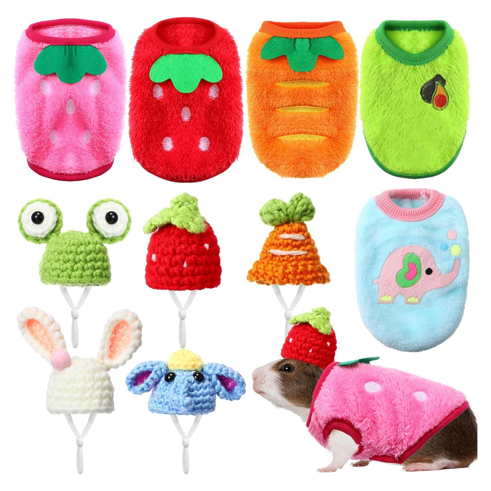 Juego de Ropa para Cobayas Clysee - 10 Piezas Mini Disfraces