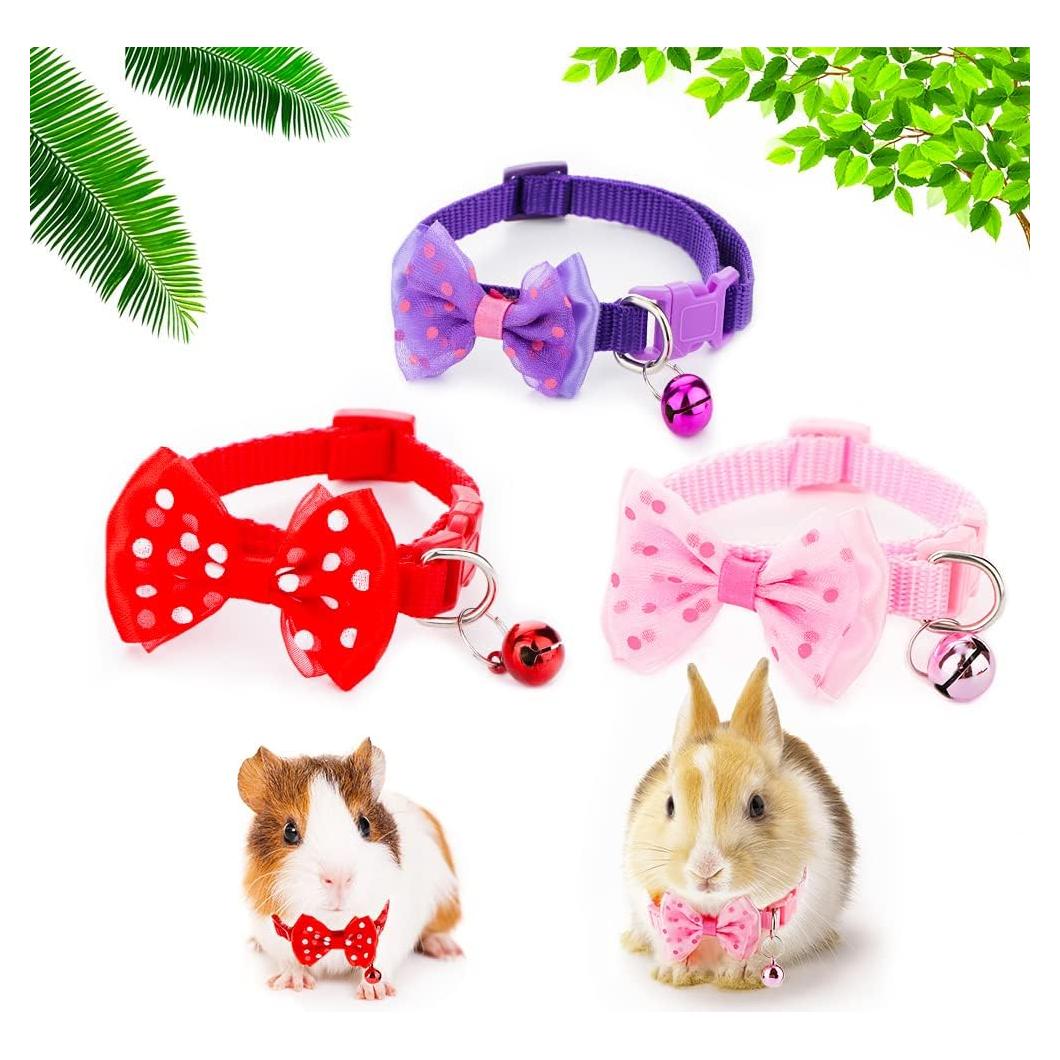 Collares Ajustables para Conejos DQITJ - 3 Pcs con Campana
