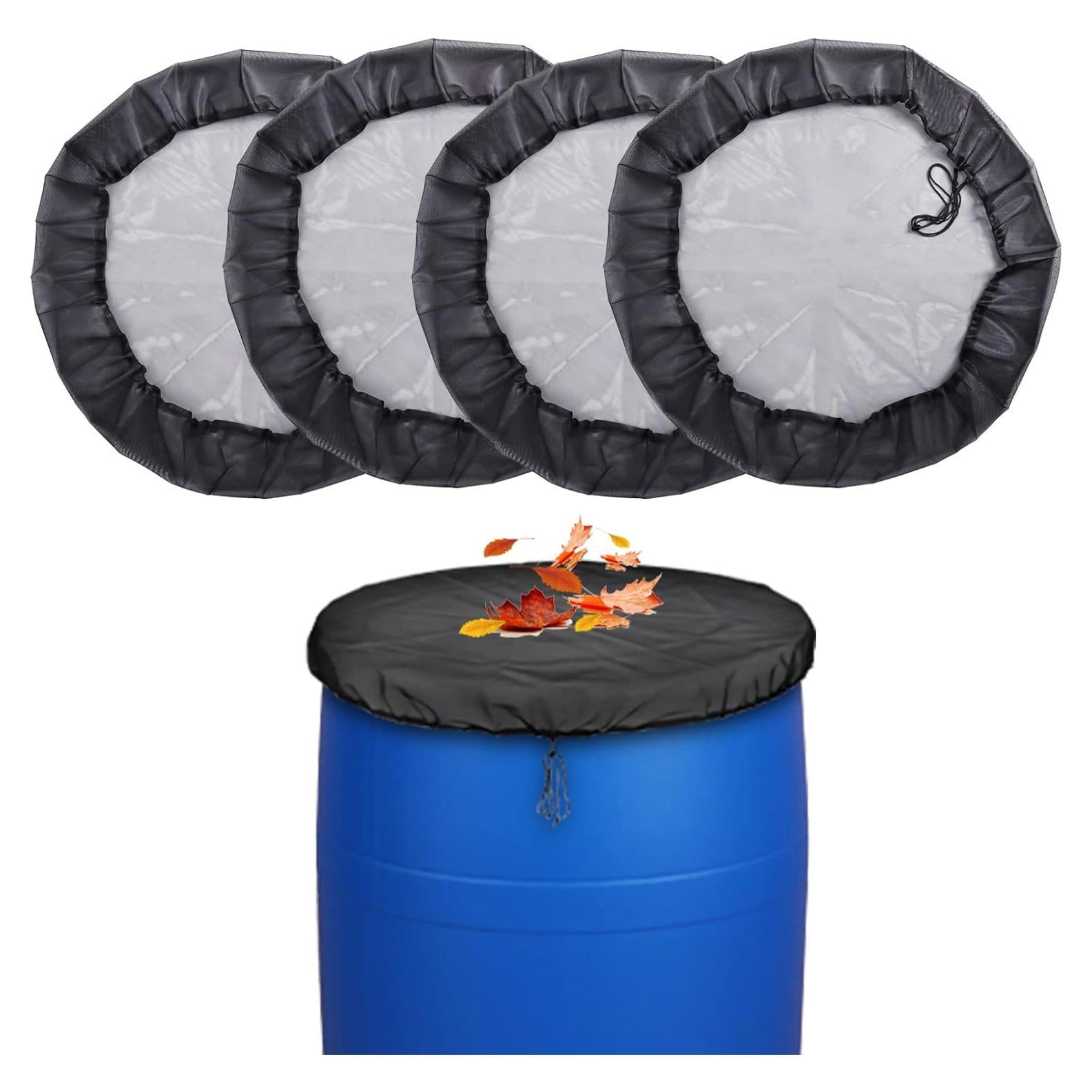 Funda de Malla para Barril de Lluvia Poweka 99 cm 4 Piezas