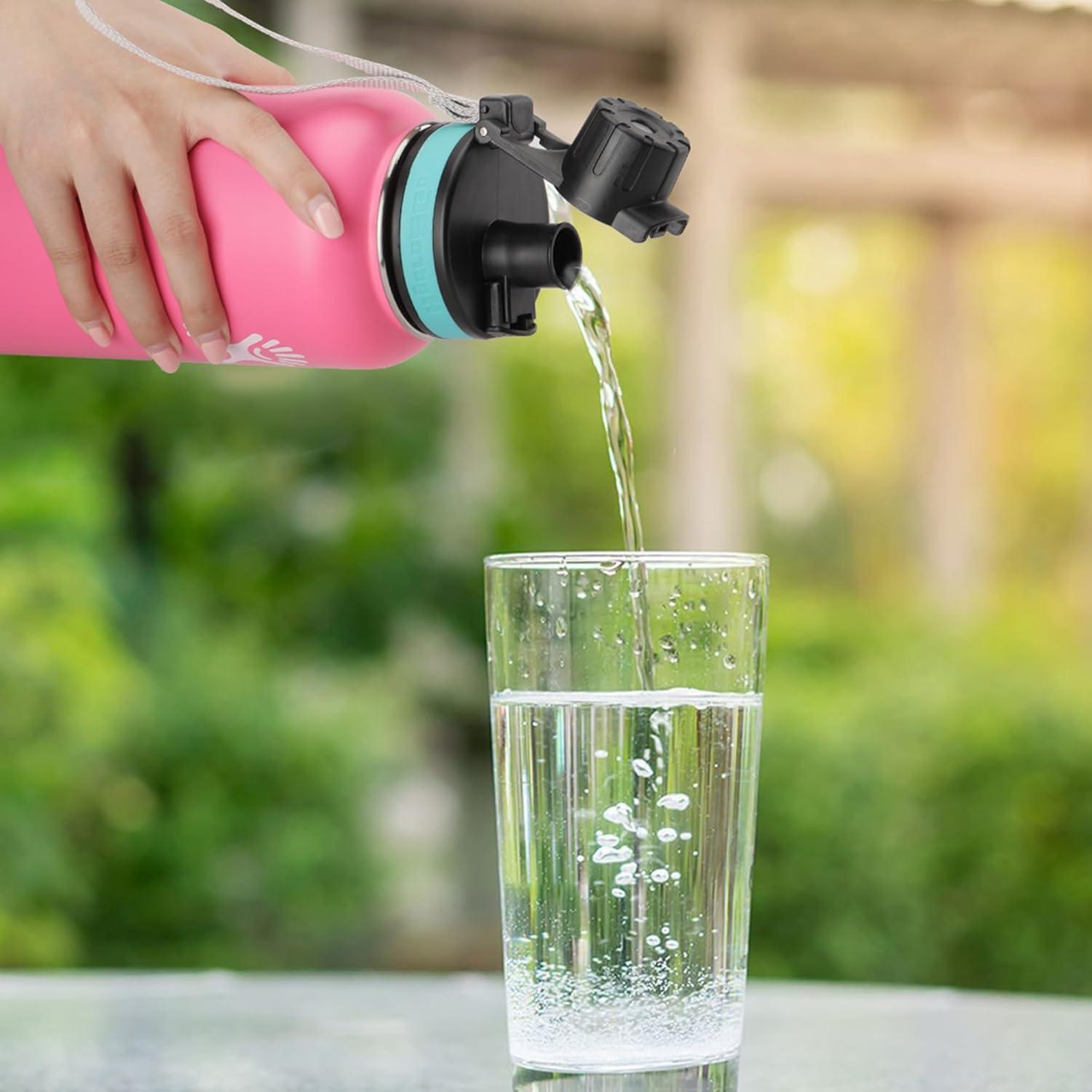 Tapa Flip Hydro2Go para Botellas Boca Ancha 2 PC - A Prueba de Fugas