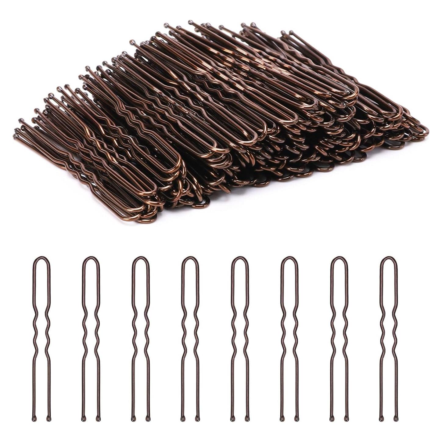 Pinzas para el cabello en forma de U Cehony 200 unidades 6.1 cm