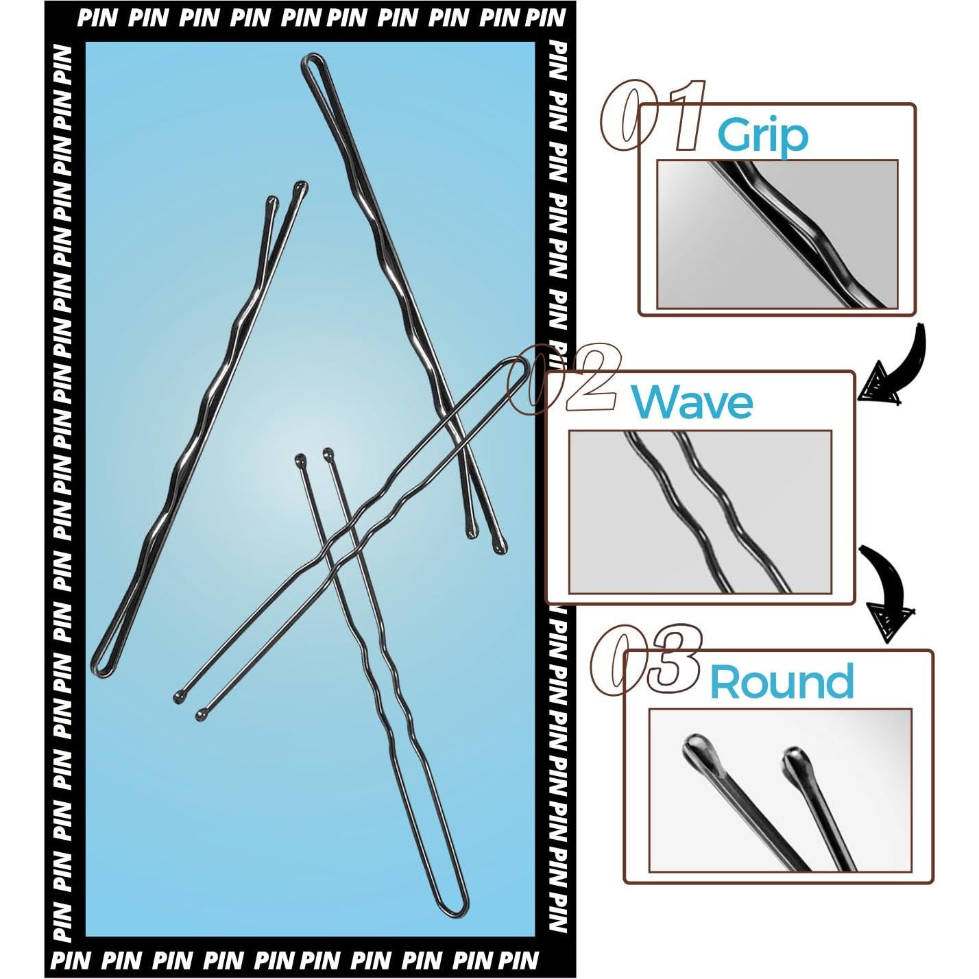 Juego de Horquillas y Redes para Moño 130pcs Whisrvival