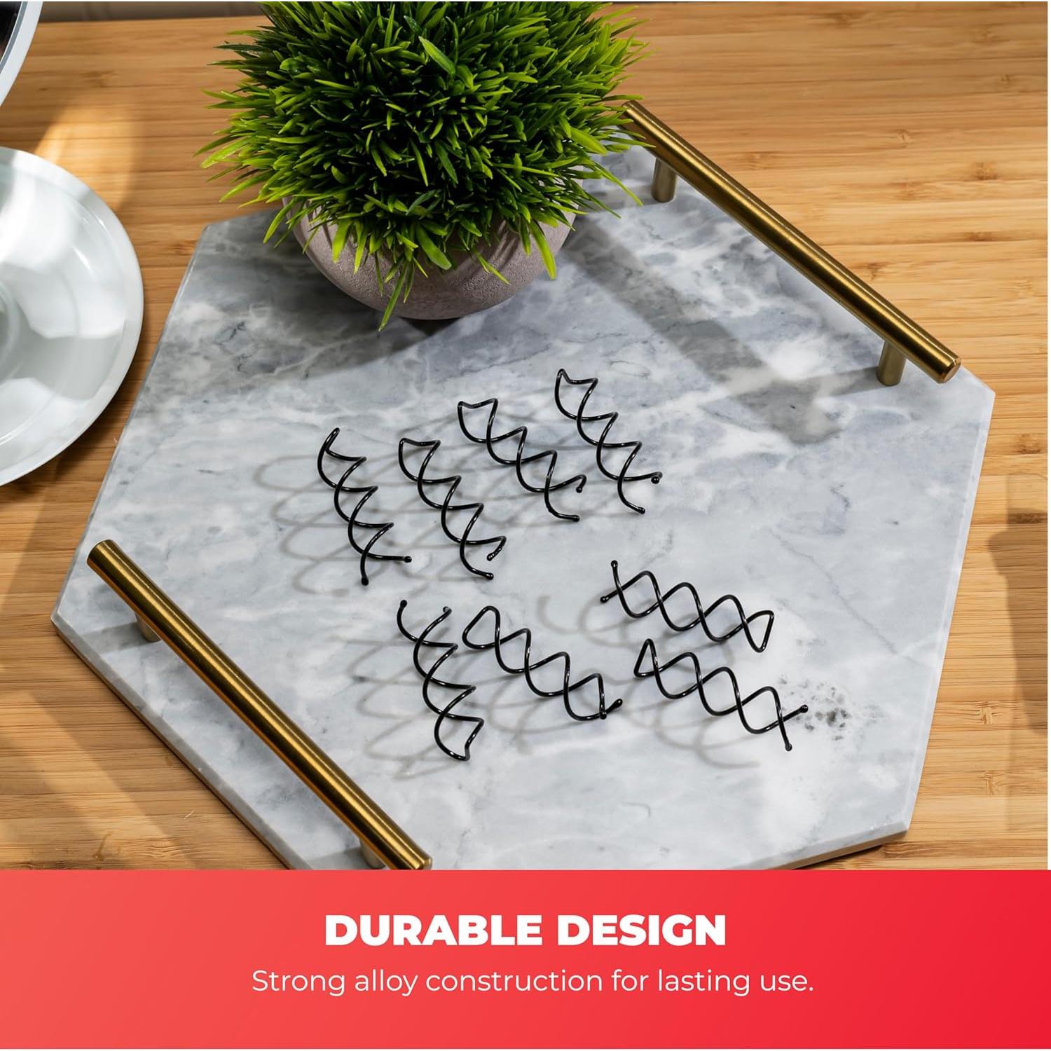 Pasadores de Cabello Espiral HAWWWY - 8 Piezas - Marrón Claro - 10.16 cm