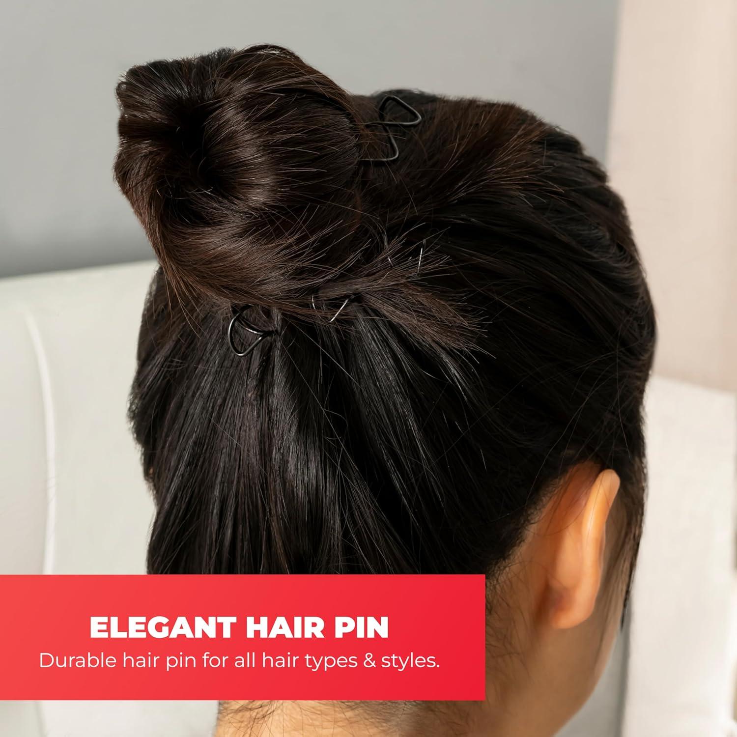 Pasadores de Cabello Espiral HAWWWY - 8 Piezas - Marrón Claro - 10.16 cm