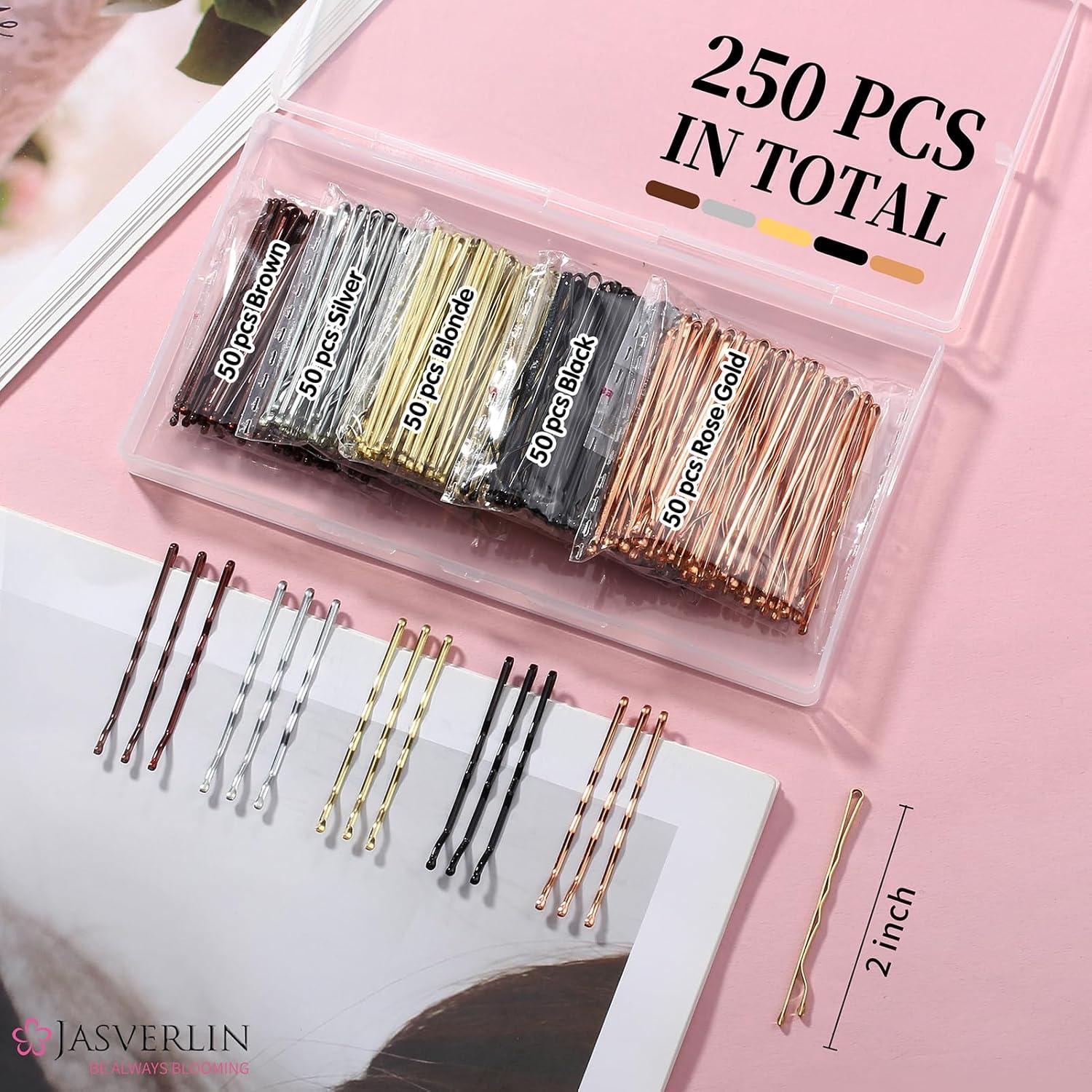 Kit 250 Horquillas de Pelo JASVERLIN 5cm Colores Variados