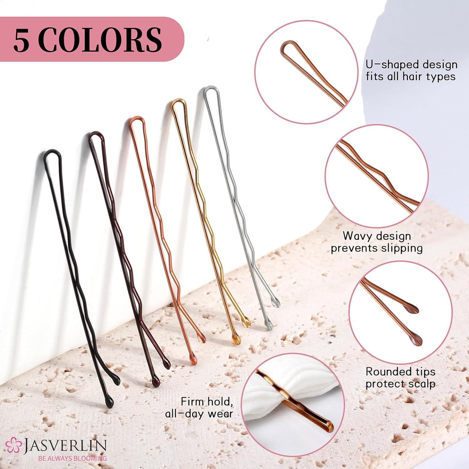 Kit 250 Horquillas de Pelo JASVERLIN 5cm Colores Variados