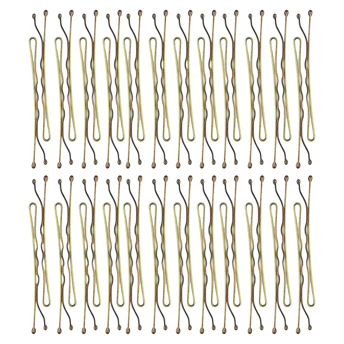 Pinzas para el cabello Kitsch Marrón - 45 unidades 4.75 cm