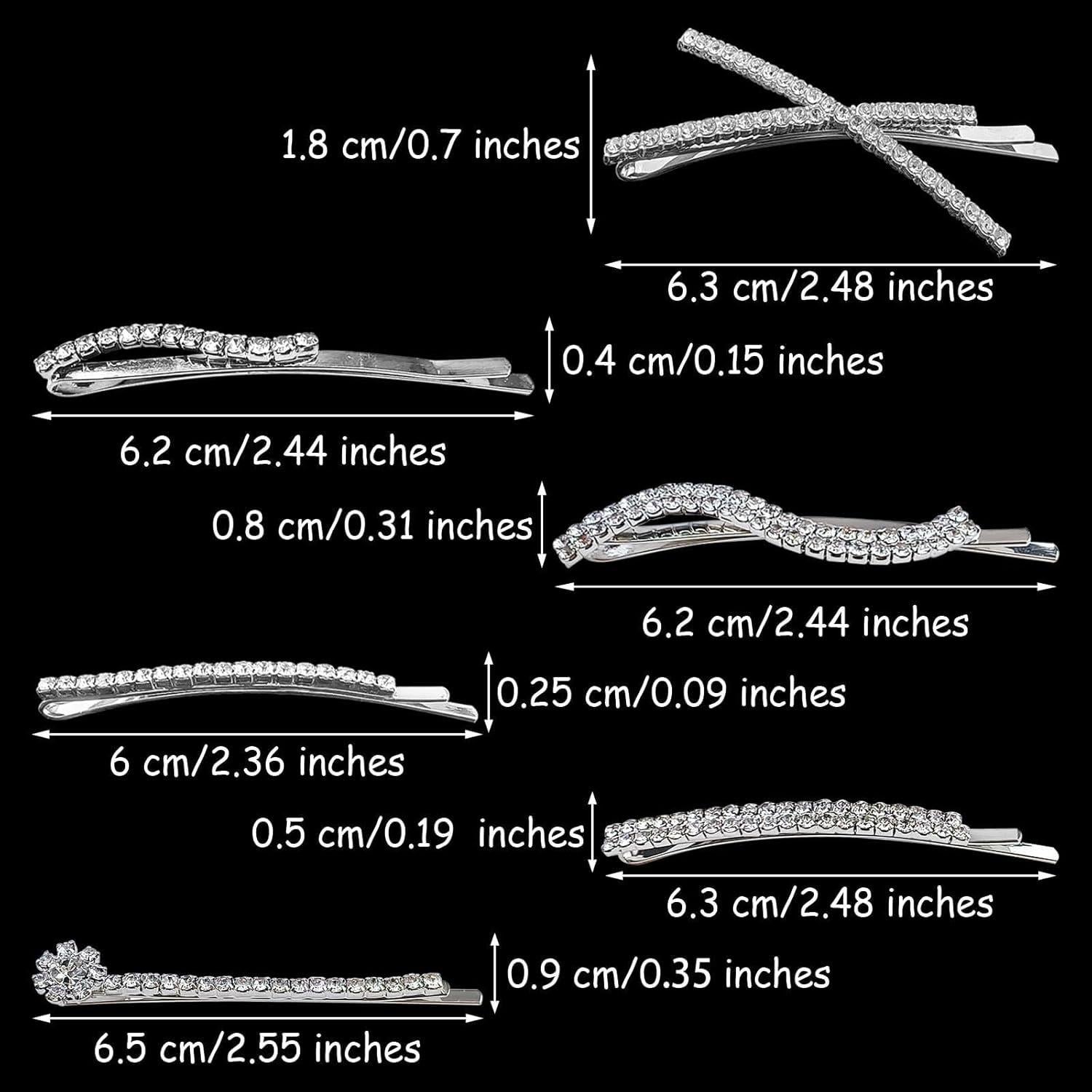 Conjunto de 16 Pinzas para el Cabello REDANHA Plateadas