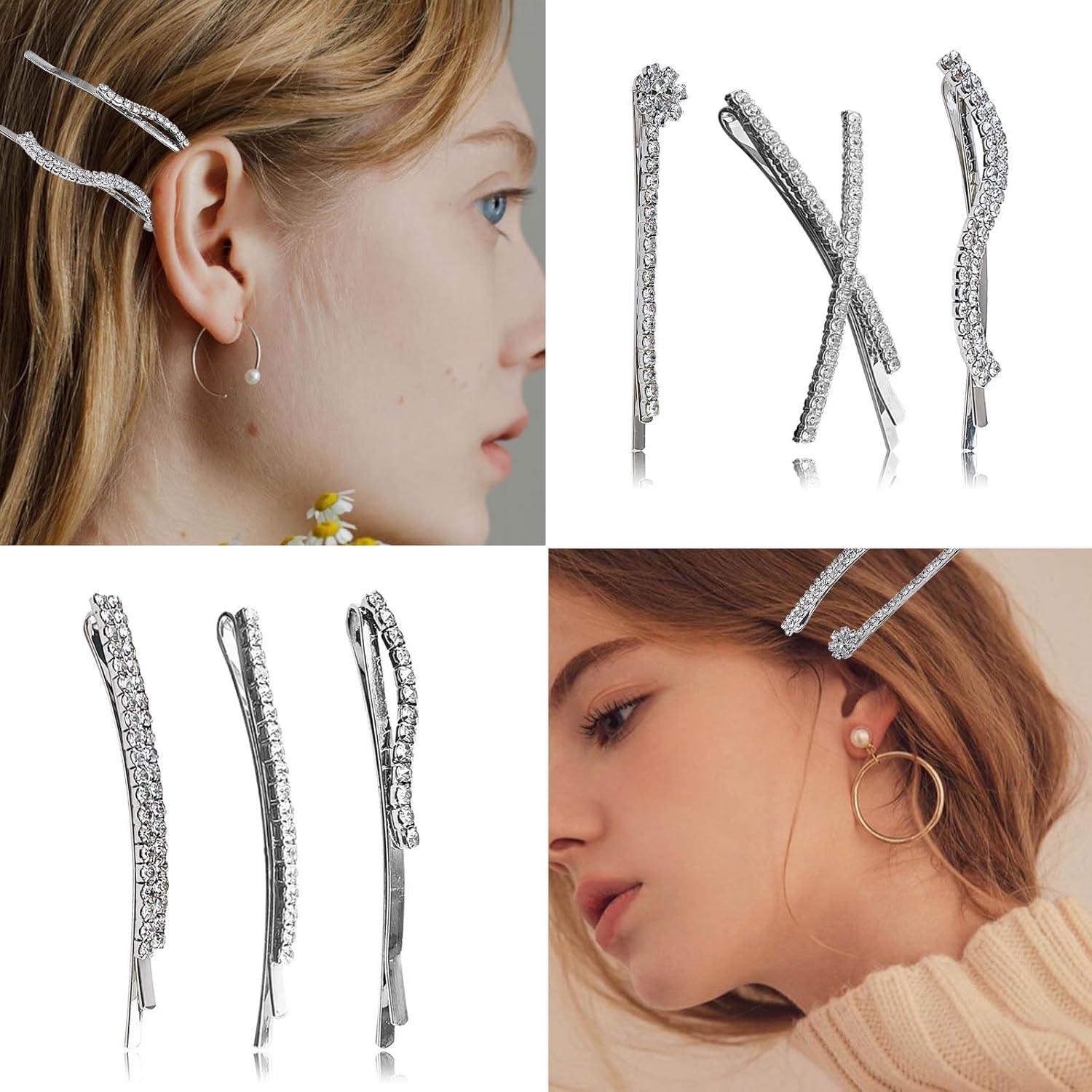 Conjunto de 16 Pinzas para el Cabello REDANHA Plateadas