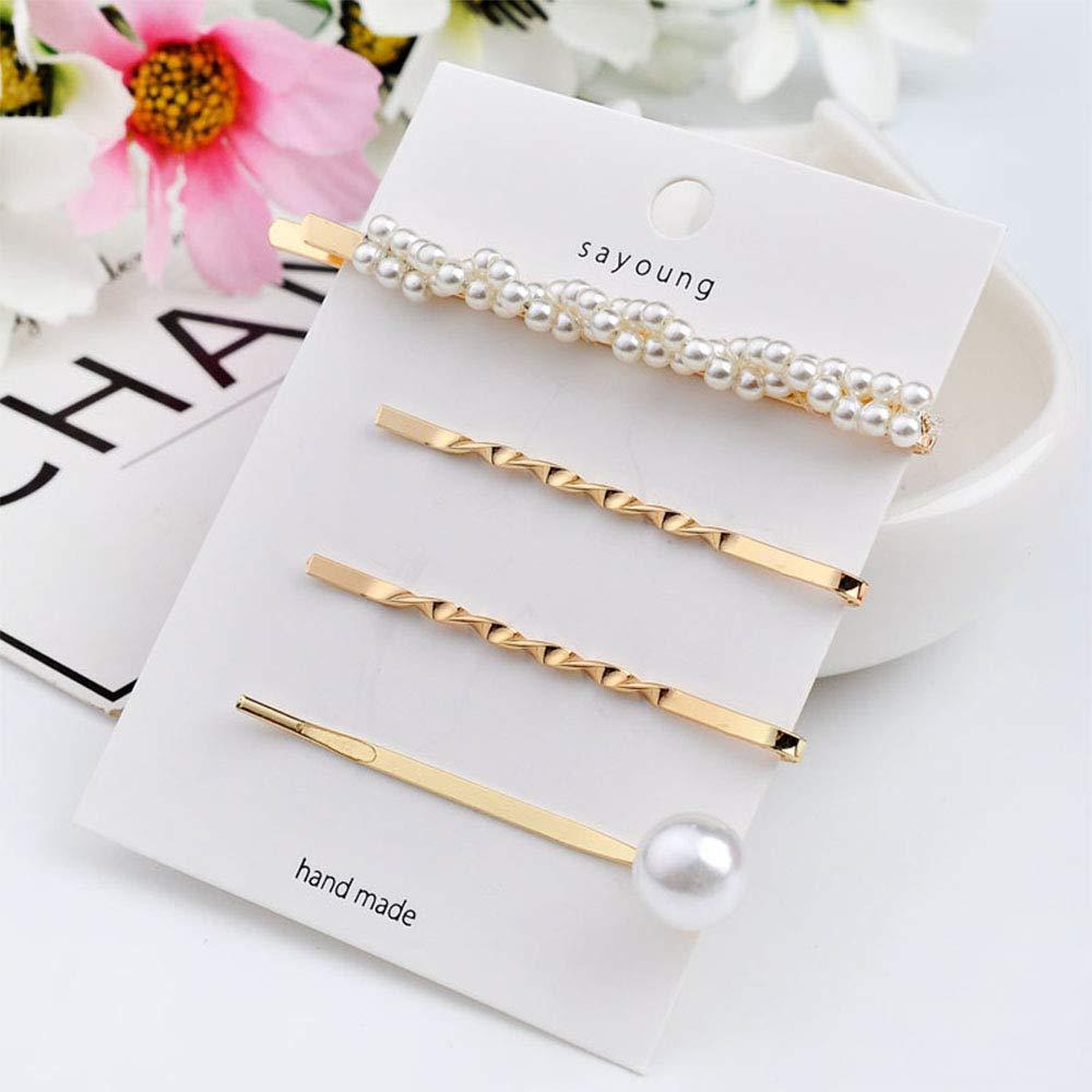 Horquillas de Perlas Vintage Whitebridge - 12 Piezas con Flores