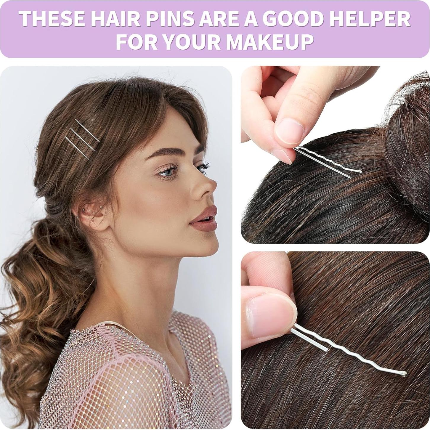 Horquillas para el Cabello Mia Klein 5 cm 60PCS Plata