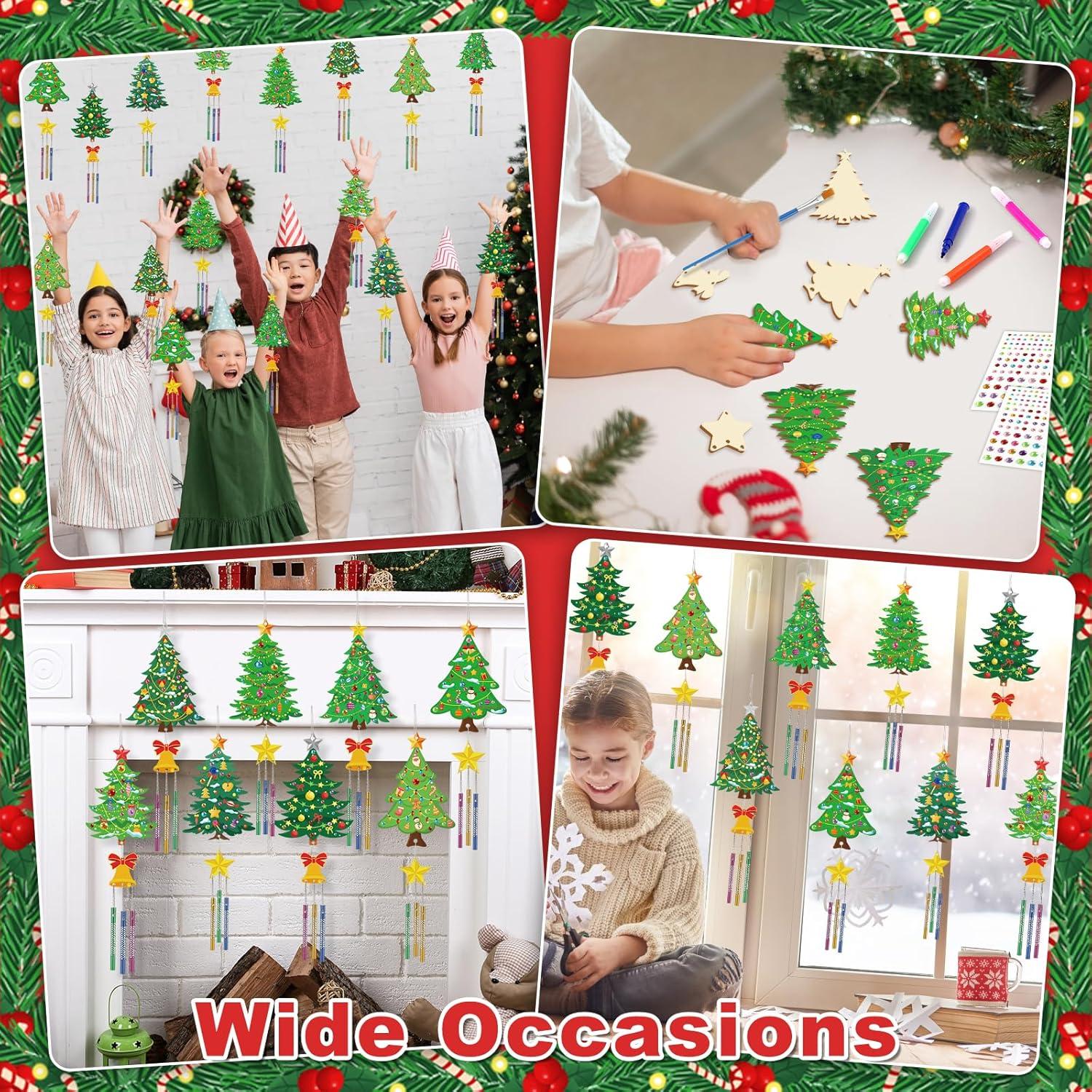 Kit de Manualidades de Navidad gisgfim - 16 Piezas de Madera DIY